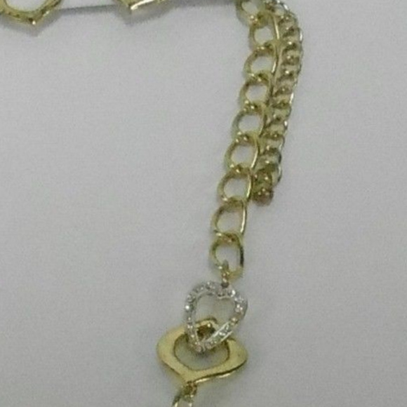 LIVE LAUGH LOVE CRYSTAL HEART NECKLACE EARRING SET - Picture 7 of 7